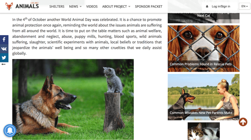 How to Celebrate World Animal Day Every Day Screen Shot 2018 04 19 at 5.24.35 PM 1024x572 - How to Celebrate World Animal Day Every Day