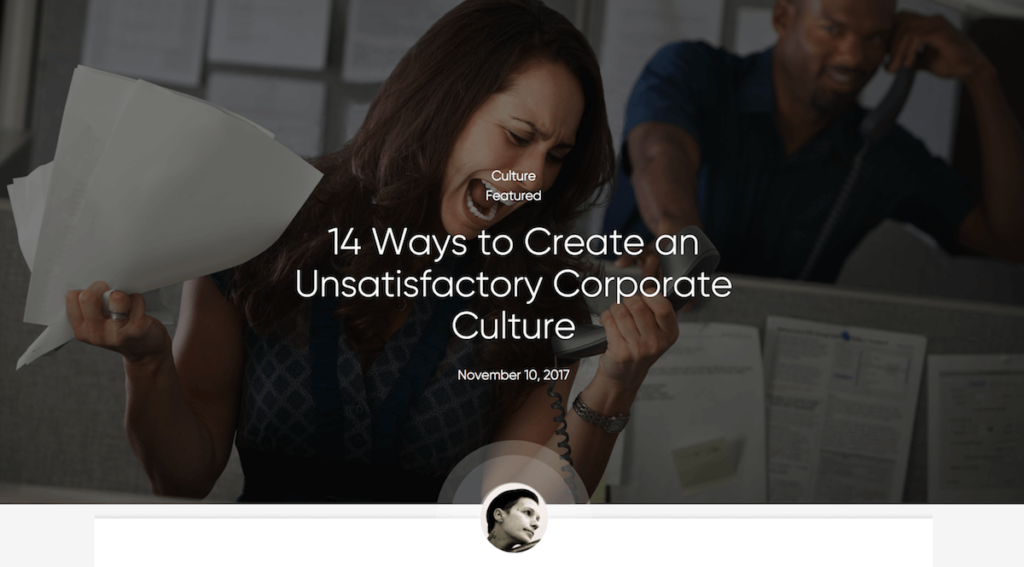 14 Ways to Create an Unsatisfactory Corporate Culture Screen Shot 2018 04 19 at 5.29.47 PM 1024x567 - 14 Ways to Create an Unsatisfactory Corporate Culture
